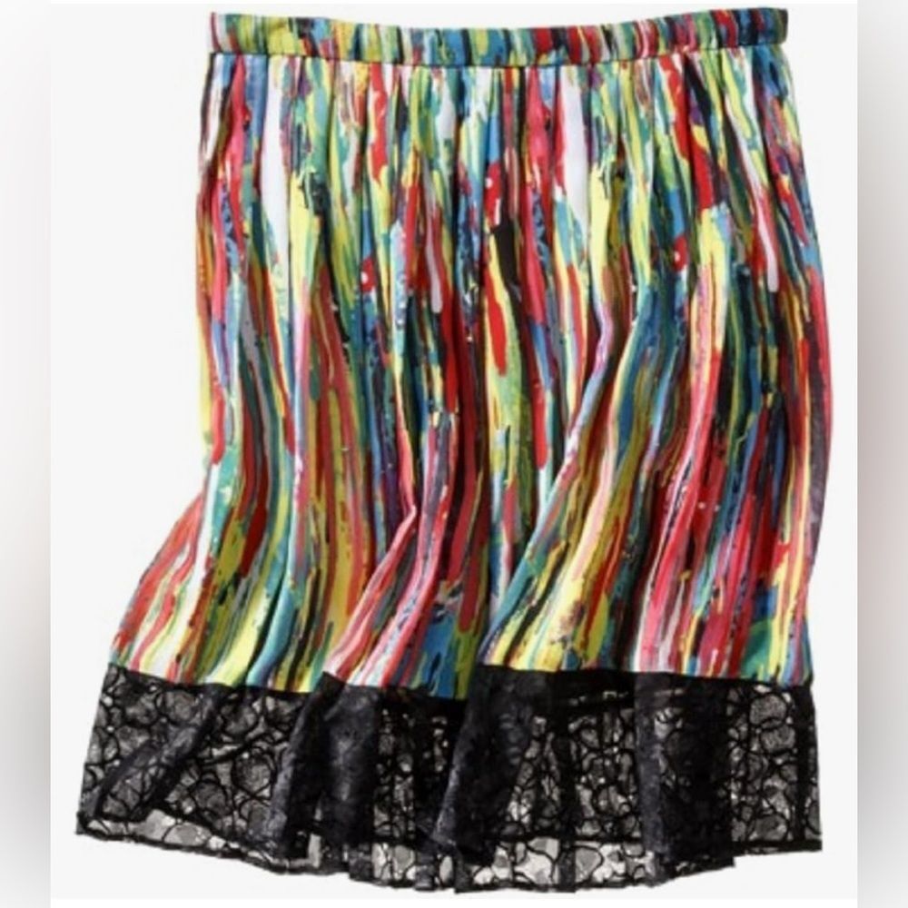 Prabal Gurung Pleated Skirt In Nolita Print Size 4